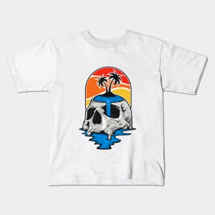 Tropical Skull Island Kids T-Shirt